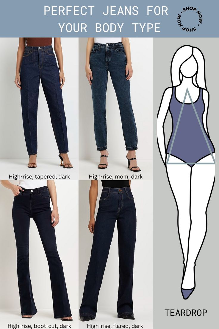 Exemple de jeans pour morphologie A